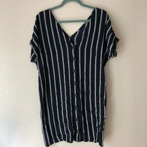 Drapey Madewell Striped Plaza Dress XS